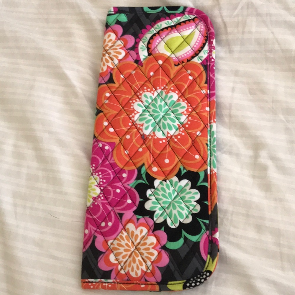 Vera Bradley curling iron and flat iron cover.